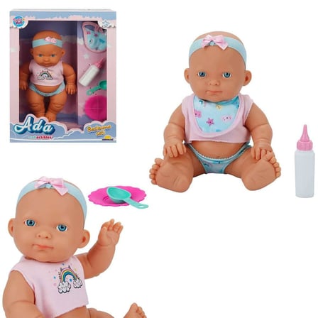 Kız Erkek Çocuk Oyuncak Ada Bebek Beslenme Seti 23cm Oyuncak Et Bebek Kız Erkek Çocuk Oyuncak Eğitic