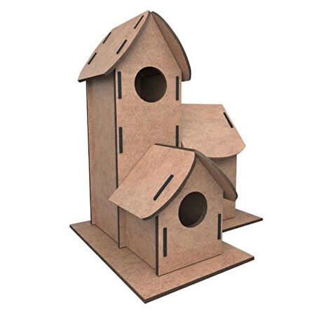 Kız Erkek Çocuk Oyuncak 5269 KUMTOYS KUŞ EVİ 3LÜ Kız Erkek Çocuk Oyuncak Eğitici Eğlenceli Oyuncak