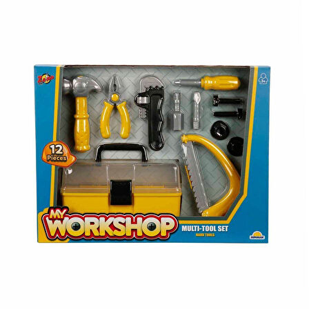 Kız Erkek Çocuk Oyuncak 3718 Zapp Toys My Workshop Çantalı Tamir Seti 12 Parça -Sunman Kız Erkek Çoc