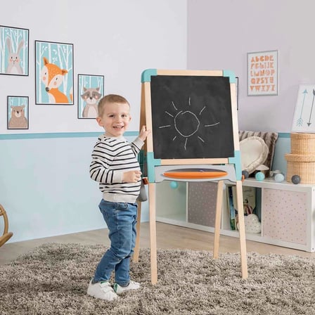 Kız Erkek Çocuk Oyuncak Smoby Çift Taraflı Manyetik Ahşap Yazı Tahtası 7600410401 Kız Erkek Çocuk Oy