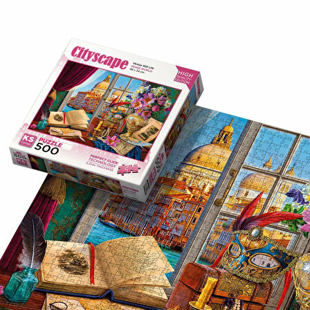 Kız Erkek Çocuk Oyuncak 20054 Venice Still Life 500 Parça Puzzle Kız Erkek Çocuk Oyuncak Eğitici Eğl