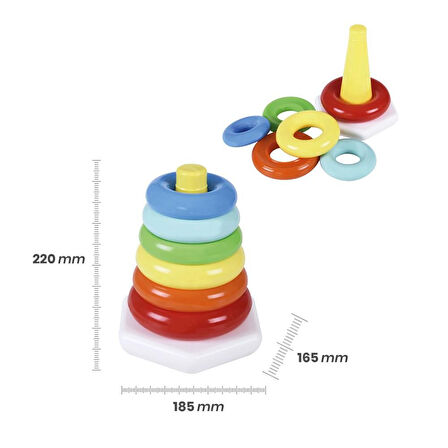 Kız Erkek Çocuk Oyuncak Zuzu Neşeli Halkalar Oyuncak Seti Kız Erkek Çocuk Oyuncak Eğitici Eğlenceli