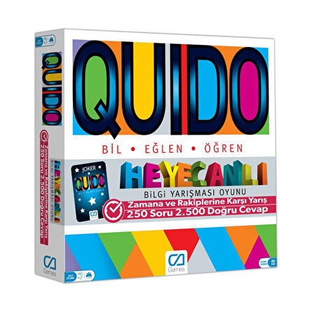 Kız Erkek Çocuk Oyuncak 078 CAOYN-5046 Quido Board Game -CA Games Kız Erkek Çocuk Oyuncak Eğitici Eğ
