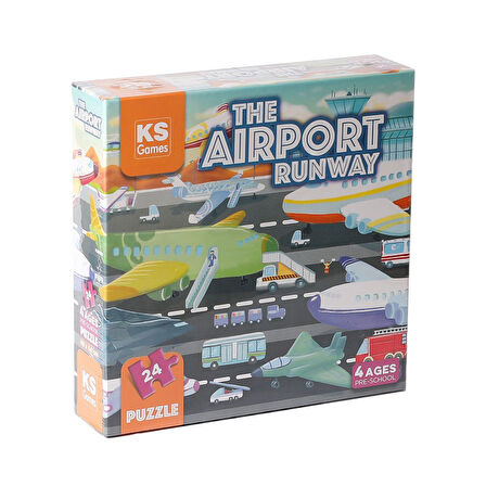 Kız Erkek Çocuk Oyuncak PRS 32707 The Airport runway Pre School Puzzle -KSPuzzle Kız Erkek Çocuk Oyu