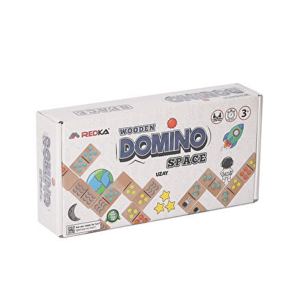 Kız Erkek Çocuk Oyuncak 5651 Ahşap Domino Space Kız Erkek Çocuk Oyuncak Eğitici Eğlenceli Oyuncak