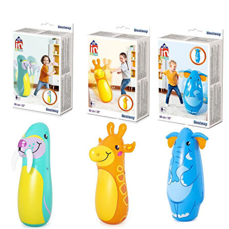 Kız Erkek Çocuk Oyuncak 91cm Hacı Yatmaz Hayvan Figürlü - 1adet Stokta Olan Gönderilir Kız Erkek Çoc