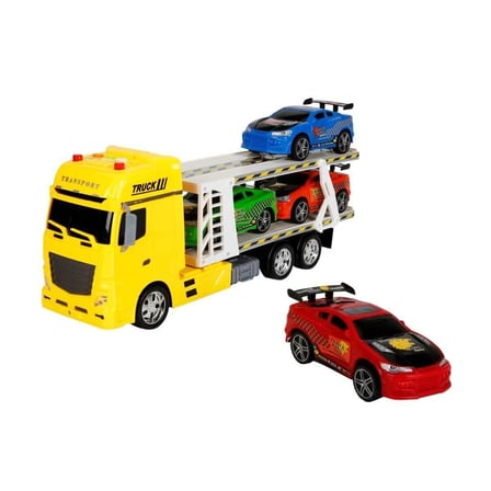 Kız Erkek Çocuk Oyuncak 2326 1:24 Maxx Wheels Sesli ve Işıklı 2 Katlı Transporter Tır 44cm Kız Erkek