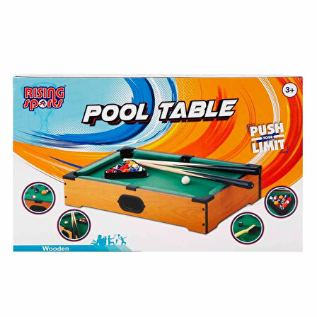 Kız Erkek Çocuk Oyuncak Rising Sports Ahşap Masaüstü Bilardo Kız Erkek Çocuk Oyuncak Eğitici Eğlence