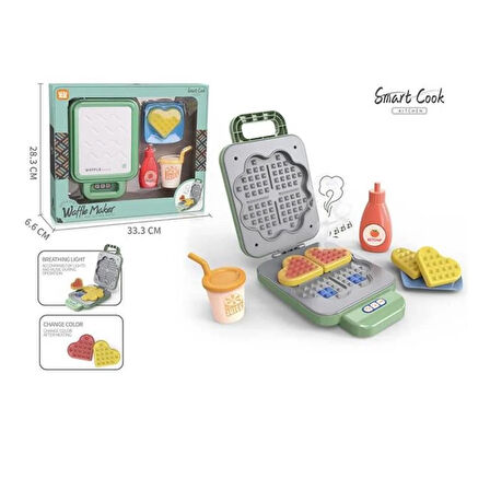 Kız Erkek Çocuk Oyuncak Waffle Makinesi Seti Kız Erkek Çocuk Oyuncak Eğitici Eğlenceli Oyuncak