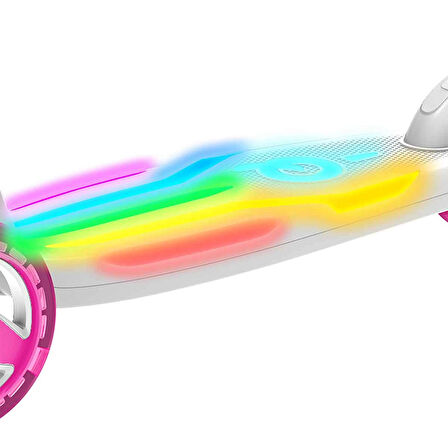 Kız Erkek Çocuk Oyuncak Evo 3 Tekerlekli Colour Burst Işıklı Beyaz Scooter Kız Erkek Çocuk Oyuncak E