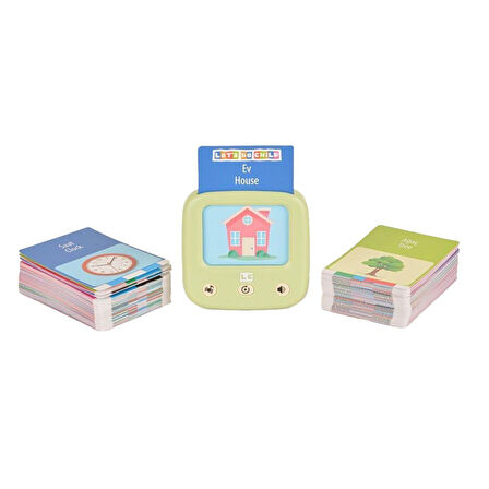 Kız Erkek Çocuk Oyuncak LC-31050 Öğretici Türkçe-İngilizce Konuşan Flash Kartlar -Kız Erkek Çocuk Oy