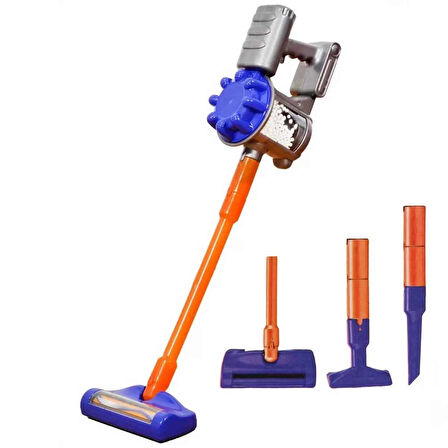 Kız Erkek Çocuk Oyuncak Vacuum Cleaner Pilli Kablosuz Oyuncak Dikey Elektrik Süpürgesi - 0283U Kız E