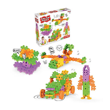 Kız Erkek Çocuk Oyuncak 03905 Fun Fun Puzzle 128 Parça Kız Erkek Çocuk Oyuncak Eğitici Eğlenceli Oyu
