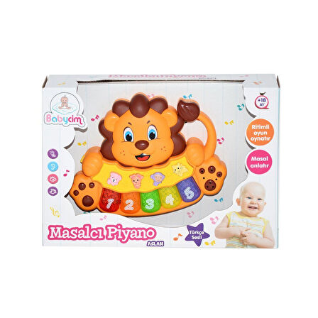 Kız Erkek Çocuk Oyuncak 855-33A-24 Aslan Masalcı Piano Kız Erkek Çocuk Oyuncak Eğitici Eğlenceli Oyu