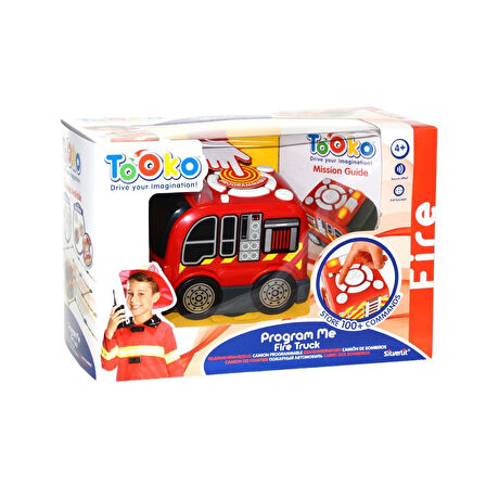Kız Erkek Çocuk Oyuncak SIL/81470 Silverlit Tooko Programlanabilen İtfaiye Aracı Oyun Seti Kız Erkek