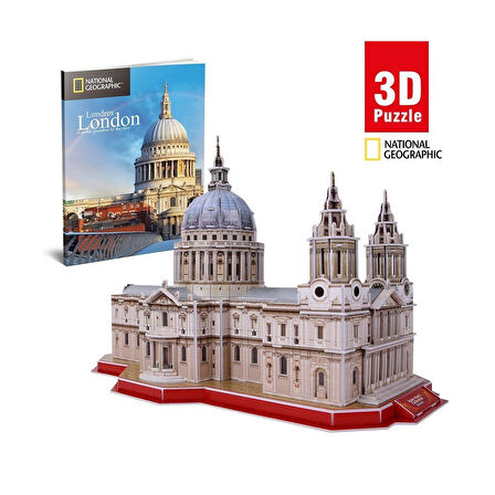 Kız Erkek Çocuk Oyuncak CUB DS0991 107 Parça 3D Puzzle Aziz Paul Katedrali Kız Erkek Çocuk Oyuncak E