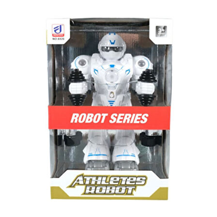 Kız Erkek Çocuk Oyuncak Işıklı Sporcu Atletik Robot 26cm Kız Erkek Çocuk Oyuncak Eğitici Eğlenceli O