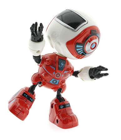Kız Erkek Çocuk Oyuncak Dekoratif Sesli Işıklı Mini Sevimli Kırmızı Robot Kız Erkek Çocuk Oyuncak Eğ