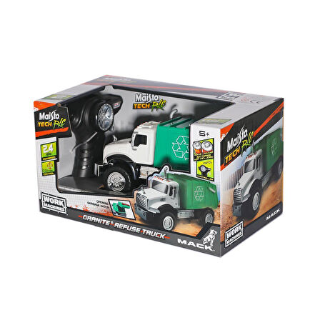Kız Erkek Çocuk Oyuncak MAY 82182 Kumandalı Mack Granite Refuse Truck Kız Erkek Çocuk Oyuncak Eğitic