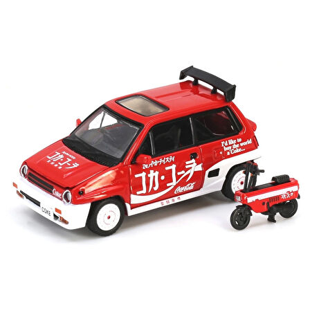 Kız Erkek Çocuk Oyuncak Inno 1:64 Scale Coca-Cola Honda City Turbo ll Kız Erkek Çocuk Oyuncak Eğitic