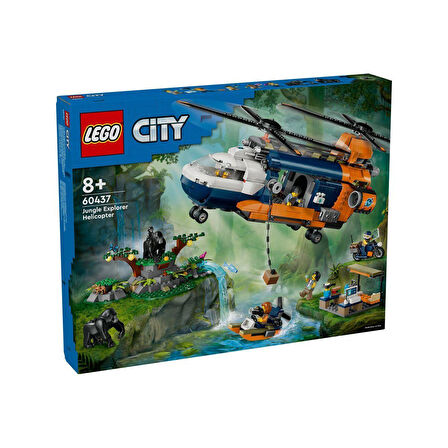 Kız Erkek Çocuk Oyuncak 60437 City Orman Kaşifinin Helikopteri Kamp Yerinde 881 parça +8 yaş Kız Erk