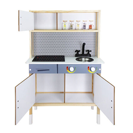 Kız Erkek Çocuk Oyuncak T1024 Ahşap Oyun Mutfağı -Okutan Hobi Kız Erkek Çocuk Oyuncak Eğitici Eğlenc