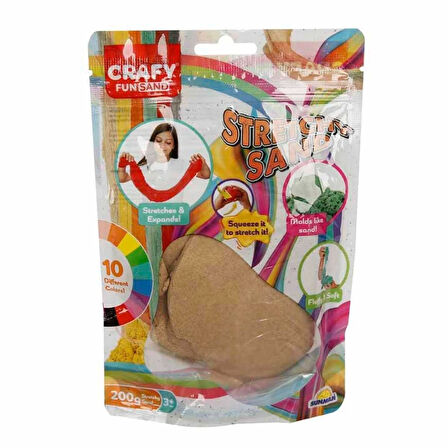 Kız Erkek Çocuk Oyuncak Streç Oyun Kumu Naturel 200 gr Kız Erkek Çocuk Oyuncak Eğitici Eğlenceli Oyu