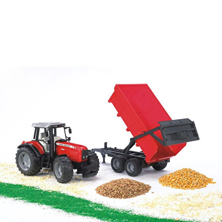 Kız Erkek Çocuk Oyuncak Massey Ferguson 7480 Traktör Ve Römork Kız Erkek Çocuk Oyuncak Eğitici Eğlen