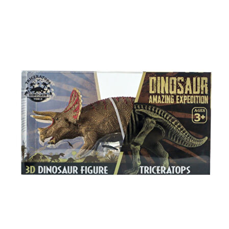 Kız Erkek Çocuk Oyuncak Sert Plastik Dinozor Figürü Triceratops Kız Erkek Çocuk Oyuncak Eğitici Eğle
