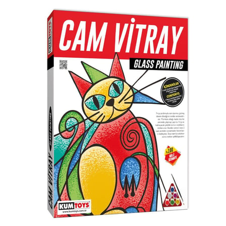 Kız Erkek Çocuk Oyuncak 5001 KumToys Cam Vitray - Glass Painting - 1adet Stokta Olan Gönderilir Kız