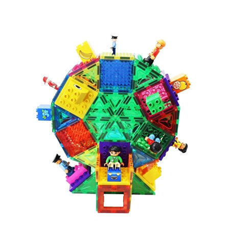 Kız Erkek Çocuk Oyuncak 8820 Magnescape Manyetik Tiles 20 Parça Kız Erkek Çocuk Oyuncak Eğitici Eğle