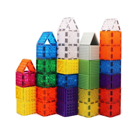 Kız Erkek Çocuk Oyuncak 8820 Magnescape Manyetik Tiles 20 Parça Kız Erkek Çocuk Oyuncak Eğitici Eğle