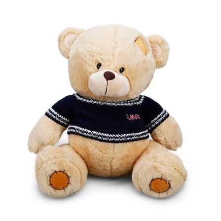 Kız Erkek Çocuk Oyuncak 01008 Kazaklı Peluş Ayı 42cm. Kız Erkek Çocuk Oyuncak Eğitici Eğlenceli Oyun