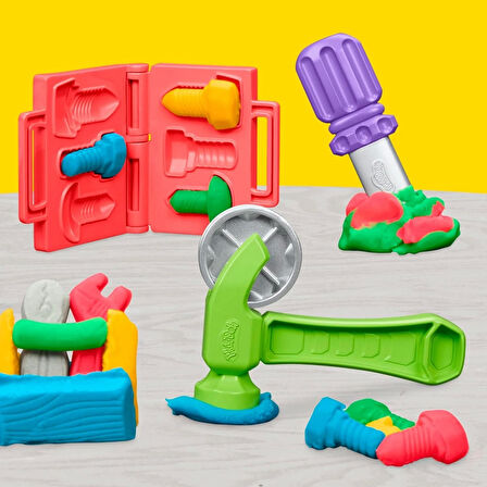 Kız Erkek Çocuk Oyuncak Play-Doh Stamp n Saw Tool Bench - INT-F9141 Kız Erkek Çocuk Oyuncak Eğitici