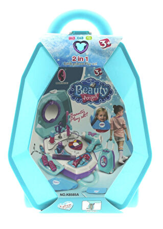 Kız Erkek Çocuk Oyuncak Çekçekli Çantalı Güzellik Seti Kız Erkek Çocuk Oyuncak Eğitici Eğlenceli Oyu