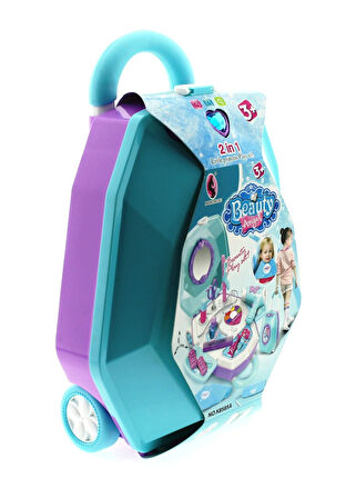 Kız Erkek Çocuk Oyuncak Çekçekli Çantalı Güzellik Seti Kız Erkek Çocuk Oyuncak Eğitici Eğlenceli Oyu