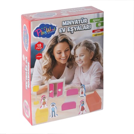 Kız Erkek Çocuk Oyuncak ONY-407 Ahşap Minyatür Ev Eşyaları Kız Erkek Çocuk Oyuncak Eğitici Eğlenceli