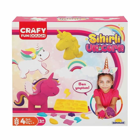 Kız Erkek Çocuk Oyuncak 2090 Crafy Sihirli Unicorn Oyun Hamuru Seti -Sunman Kız Erkek Çocuk Oyuncak