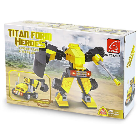 Kız Erkek Çocuk Oyuncak Ausini Titan Heroes Hercules-1 82 Parça Kız Erkek Çocuk Oyuncak Eğitici Eğle