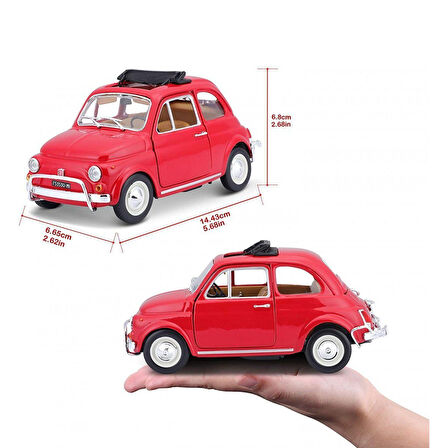 Kız Erkek Çocuk Oyuncak 22099 Burago Fiat 500L 168 Kırmızı 1:24 -Sunman Kız Erkek Çocuk Oyuncak Eğit