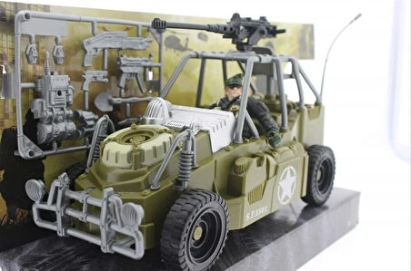 Kız Erkek Çocuk Oyuncak Combat Force Figür ve Askeri Buggy Kız Erkek Çocuk Oyuncak Eğitici Eğlenceli