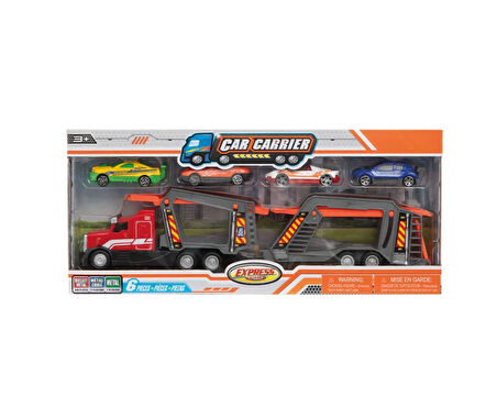 Kız Erkek Çocuk Oyuncak Express Wheels Die Cast Metal Sürtmeli Araç Taşıyıcı Tır Kız Erkek Çocuk Oyu