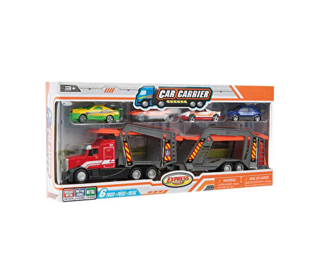 Kız Erkek Çocuk Oyuncak Express Wheels Die Cast Metal Sürtmeli Araç Taşıyıcı Tır Kız Erkek Çocuk Oyu