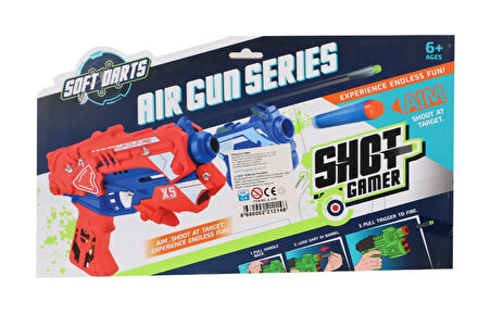 Kız Erkek Çocuk Oyuncak Hedefli Dart Tabancası 19cm Kız Erkek Çocuk Oyuncak Eğitici Eğlenceli Oyunca