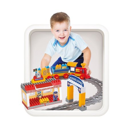 Kız Erkek Çocuk Oyuncak 03258 RAYLI TREN SET Kız Erkek Çocuk Oyuncak Eğitici Eğlenceli Oyuncak