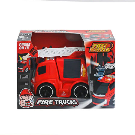 Kız Erkek Çocuk Oyuncak ER-243 Fast Wheels İtfaiye Kamyonu Kız Erkek Çocuk Oyuncak Eğitici Eğlenceli