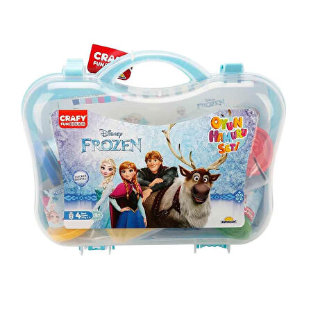 Kız Erkek Çocuk Oyuncak 1877 Crafy Frozen Çantalı Oyun Hamuru Seti 200 g 20 Parça Kız Erkek Çocuk Oy