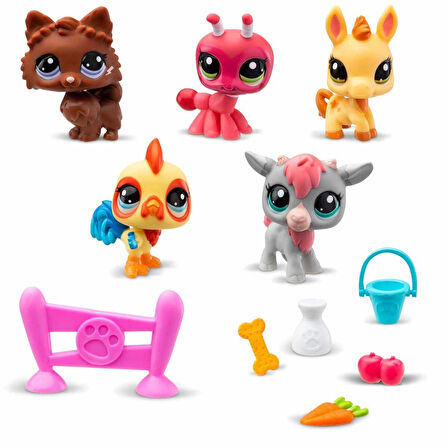 Kız Erkek Çocuk Oyuncak Littlest Pet Shop Minişler 5'li Figür Seti S1 Kız Erkek Çocuk Oyuncak Eğitic