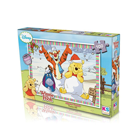 Kız Erkek Çocuk Oyuncak WN714 KS, Winnie The Pooh, 100 Parça Puzzle Kız Erkek Çocuk Oyuncak Eğitici