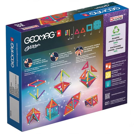 Kız Erkek Çocuk Oyuncak Geomag Glitter Manyetik Zeka Oyunu 35 Parça Kız Erkek Çocuk Oyuncak Eğitici
